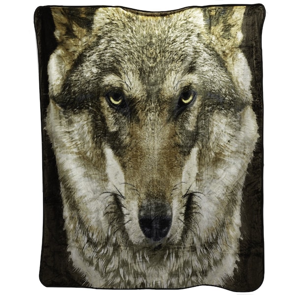 Blackcanyon Outfitters Medium Weight Queen Blanket Wolf Face 7426WLFFCE - main